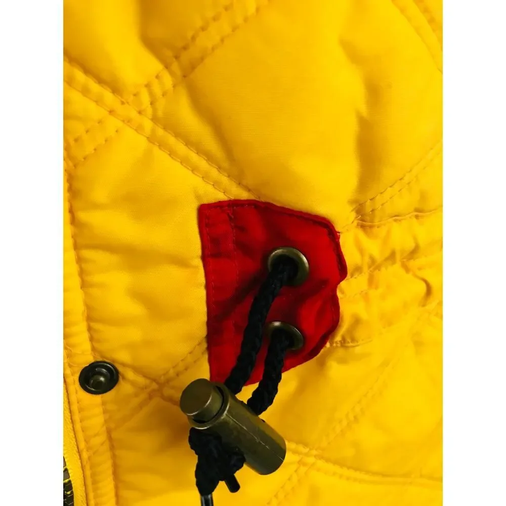 Obermeyer‎ Ski Vest Zip Buttons Yellow Patches Womens Size 14